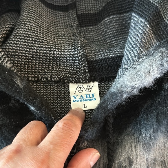 YARI ⭐️Artesanias wool hooded zip up cardigan jacket - Picture 4 of 6